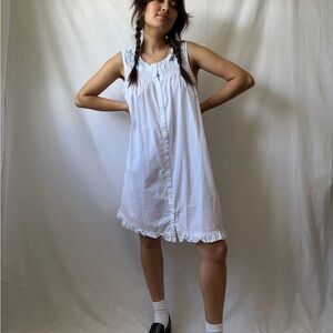 Vintage White Windflower Dress